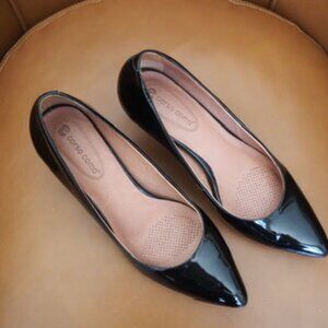 Corso Como black patent pumps
